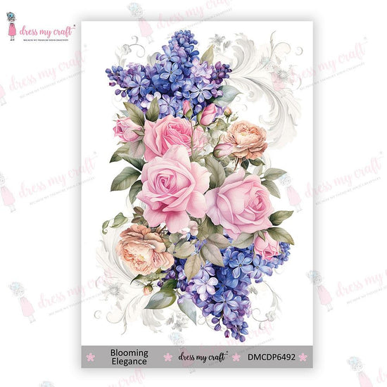 Dress My Craft Mini Transfer Me Sheet 4"X6" Bloming Elegance