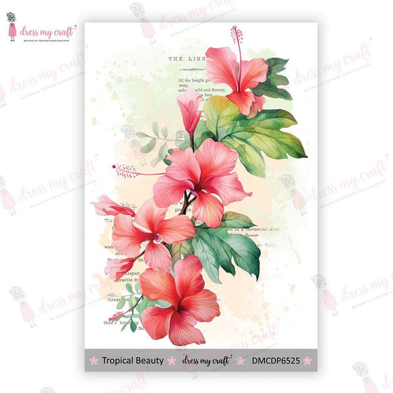 Dress My Craft Mini Transfer Me Sheet 4"X6" Tropical Beauty