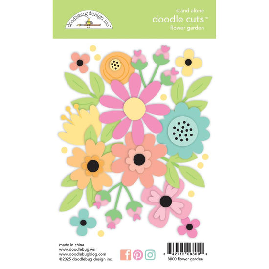 Doodlebug Doodle Cuts Dies Flower Garden Butterfly Kisses
