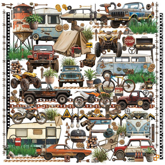 49 And Market Laser Cut Outs Elements Rust and Revs 2.0
