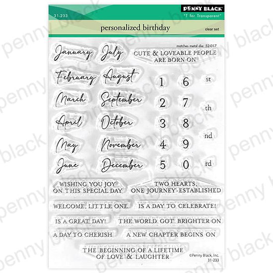 Penny Black Personalized Birthday (clear stamps)