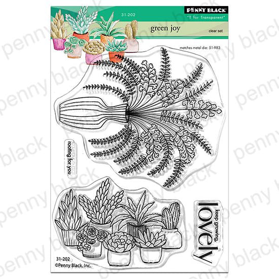 Penny Black Green Joy (clear stamps)