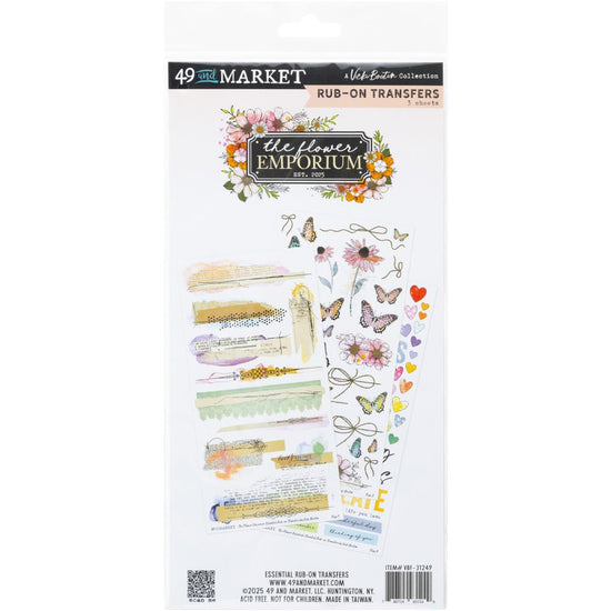 49 And Market Rub-On Transfer Set Essentials The Flower Emporium