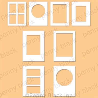 Penny Black Background Basics stencil