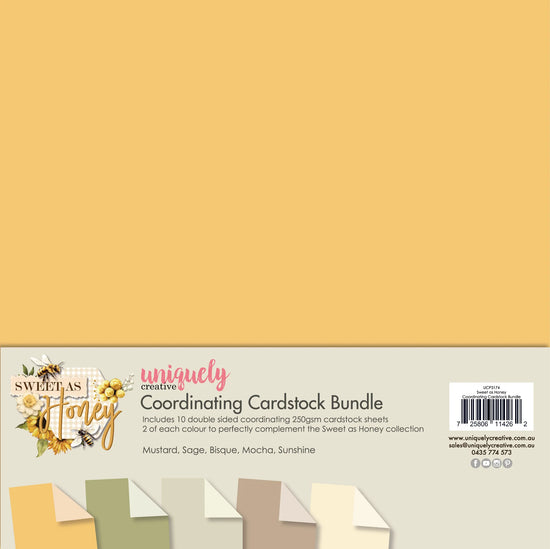 Uniquely Creative SWEET AS HONEY COORDINATING CARDSTOCK BUNDLE