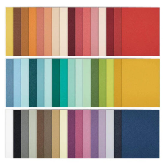 Spellbinders THE FULL 48 COLORWHEEL CARDSTOCK PACK 8.5" X 11" - 1 EACH