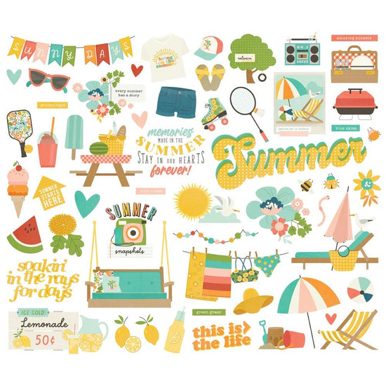 Summer Snapshots Bits & Pieces Die-Cuts 57/Pkg