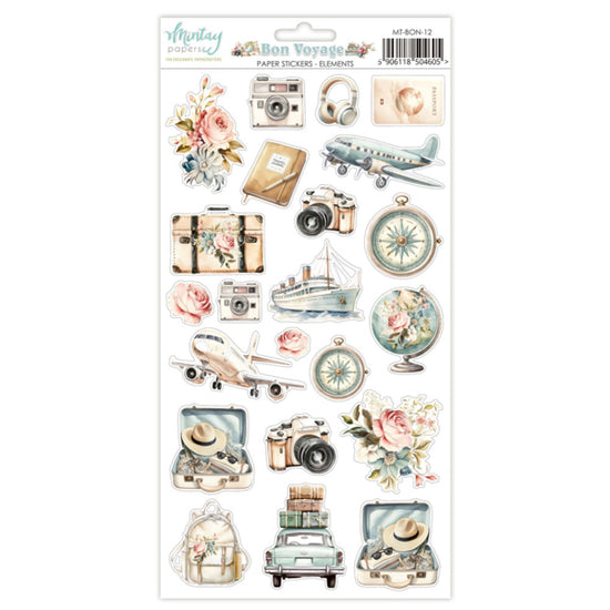 Mintay 6 X 12 PAPER STICKERS - BON VOYAGE - ELEMENTS