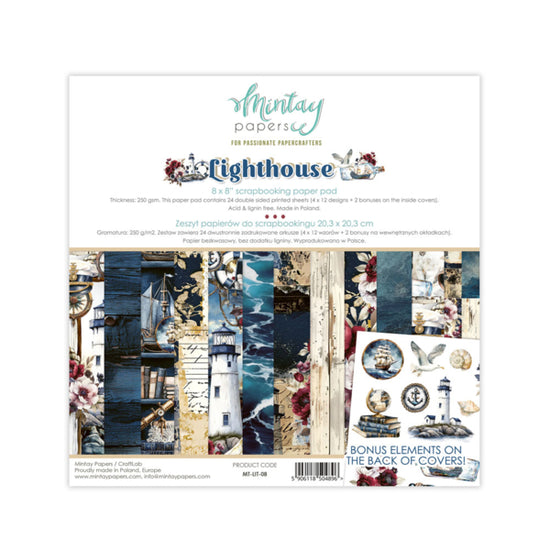 Mintay 8 X 8 PAPER SET - Lighthouse