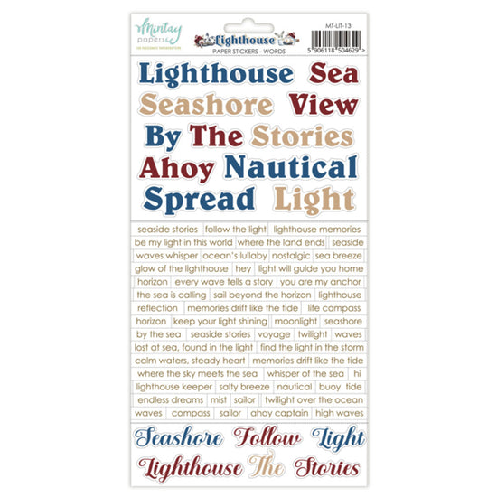 Mintay 6 X 12 PAPER STICKERS - Lighthouse