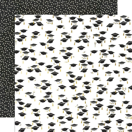 Graduation Double-Sided Cardstock 12"X12" Hats Off