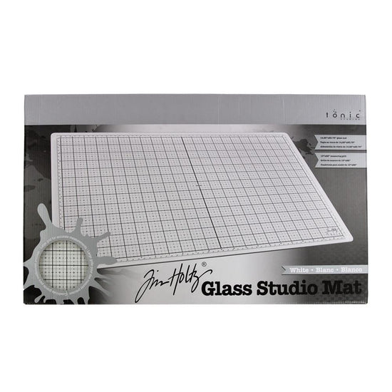 Tim Holtz Glass Studio Mat 23.75"X14.25" White
