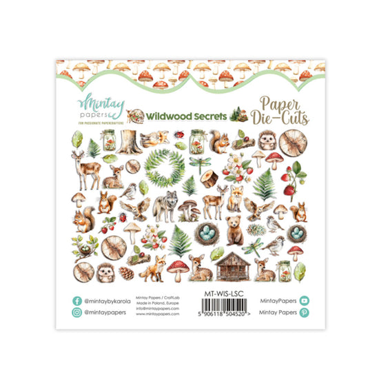 Mintay PAPER DIE-CUTS - WILDWOOD SECRETS, 60 PCS