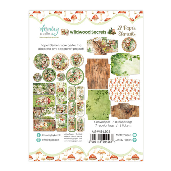 Mintay PAPER ELEMENTS - WILDWOOD SECRETS, 27 PCS