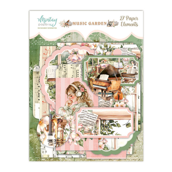 Mintay PAPER ELEMENTS - Music Garden, 27 PCS