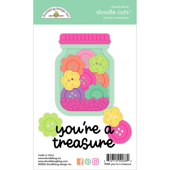 Doodlebug Doodle Cuts Dies You’re a Treasure Color Me Crafty