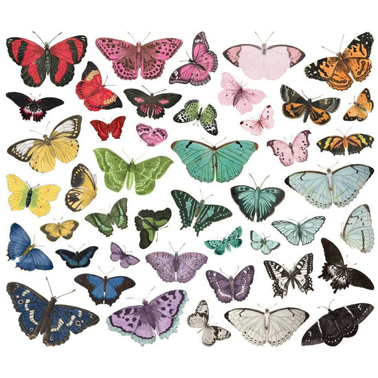 Simple Vintage Essentials Bits & Pieces Die-Cuts 44/Pkg Butterfly, Color Palette