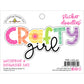 Doodlebug Water Bottle Sticker Doodles Crafty Girl Color Me Crafty