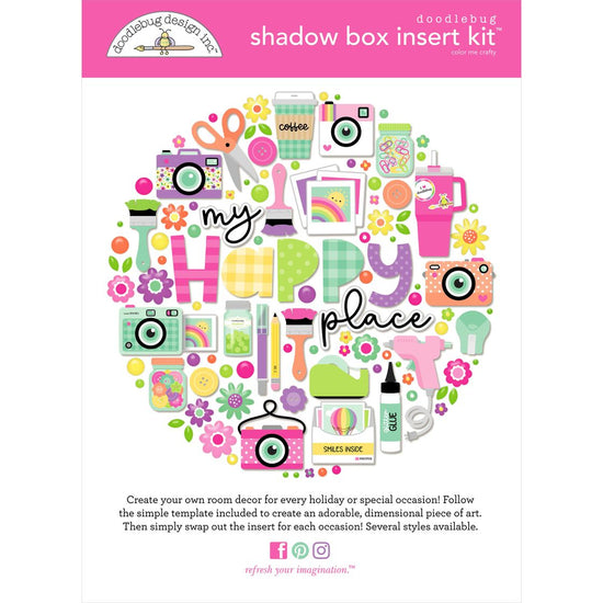 Doodlebug Design Shadow Box Insert Kit Color Me Crafty