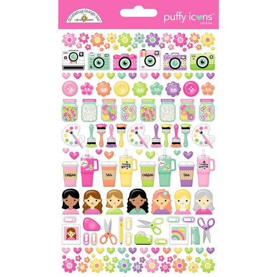 Doodlebug Puffy Stickers Icons Color Me Crafty