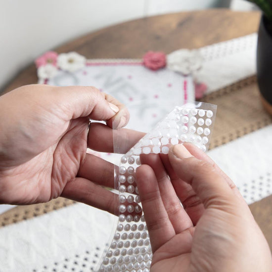 Craft Perfect Pearl Sticker Sheet 6MM White