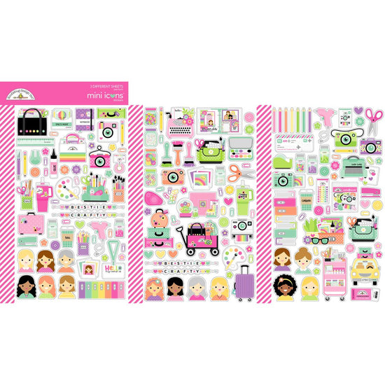 Doodlebug Mini Icon Stickers Color Me Crafty