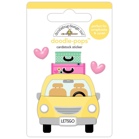 Doodlebug Color Me Crafty Doodle-Pops 3D Stickers Girl’s Getaway