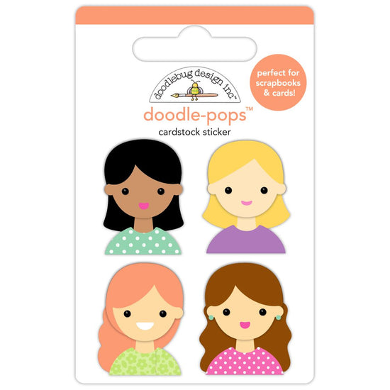 Doodlebug Color Me Crafty Doodle-Pops 3D Stickers BFF’s