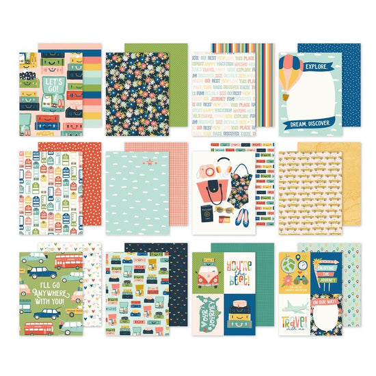 Simple Stories Double-Sided Paper Pad 6"X8" 24/Pkg Pack Your Bags