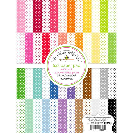 Doodlebug Double-Sided Paper Pad 6"X8" Swiss Dot
