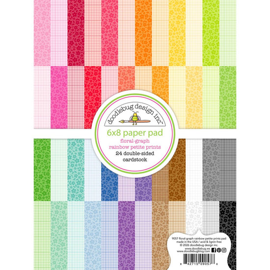 Doodlebug Double-Sided Paper Pad 6"X8" Floral Graph