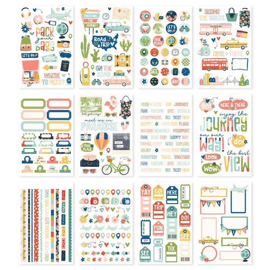 Simple Stories Sticker Book 12/Sheets Pack your Bags