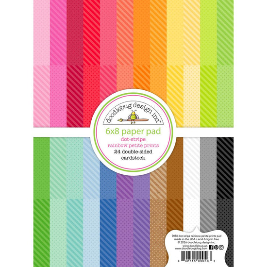 Doodlebug Double-Sided Paper Pad 6"X8" Dot Stripe