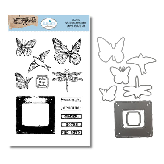 Elizabeth Crafts Where Wings Wander Stamp and Die