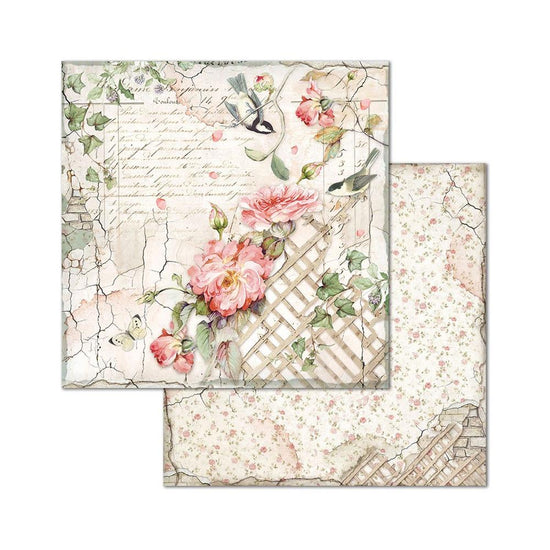Stamperia Double-Sided Paper Pad 8"X8" 10/Pkg House Of Roses, 10 Designs/1 Each