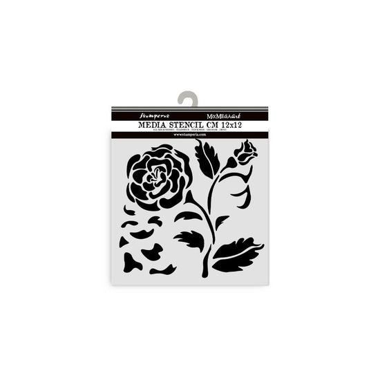 Stamperia Stencil 4.72"X 4.72" House Roses Big Rose