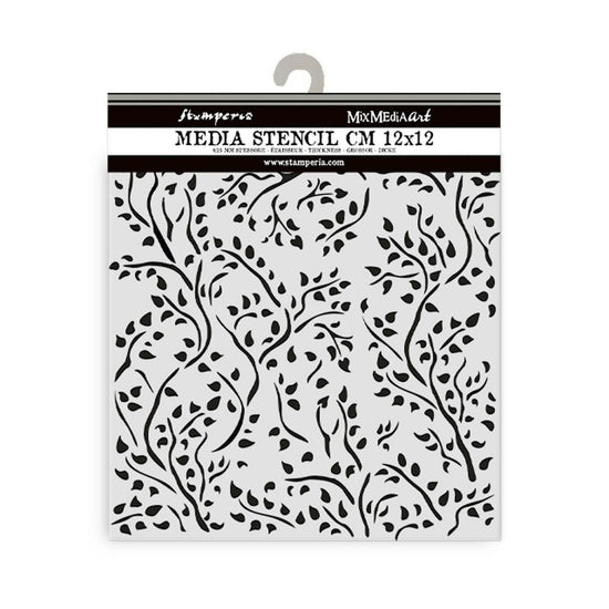 Stamperia Stencil 4.72"X 4.72" House Roses Brench