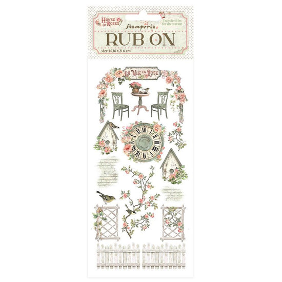 Stamperia Rub-On 4"X8.5" House of Roses Elements