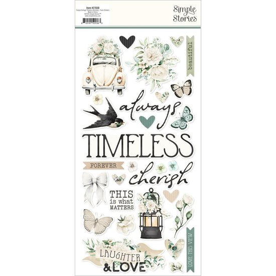 Simple Stories Foam Stickers Vintage Timeless Harmony
