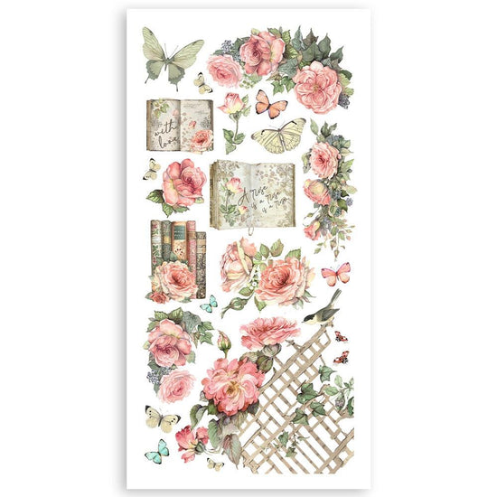 Stamperia Double-Sided Paper Cut-Outs 4/Pkg House of Roses