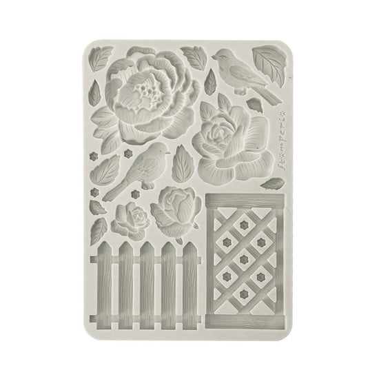 Stamperia Silicon Mould A5 House of Roses Fence