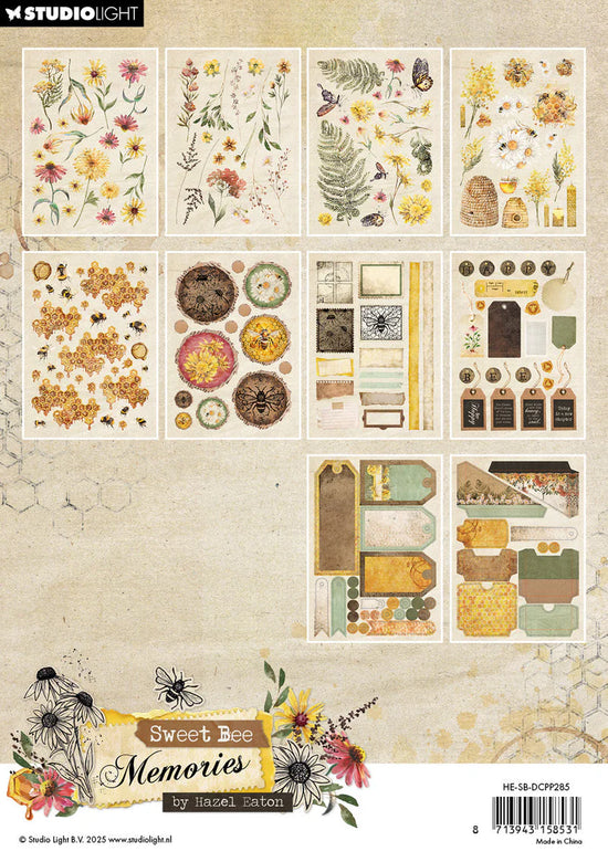 Studio Light Die-Cut Paper Pad Paper Elements Sweet Bee Memories 20 SH