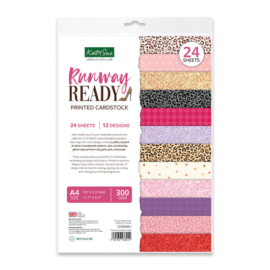 Katy Sue Runway Ready Printed Cardstock, 24 sheets