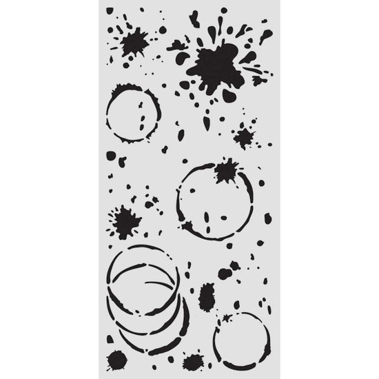 Stamperia Cut laser stencil for Art and Craft cm 12X25 - Secret Diary Ink splatter