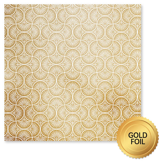 Paper Rose Wedding Joy Foil Gold 6x6 Paper Collection