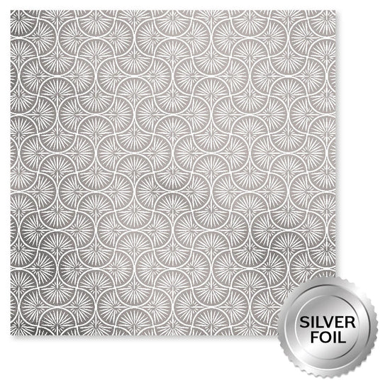 Paper Rose Wedding Joy Foil Silver 6x6 Paper Collection