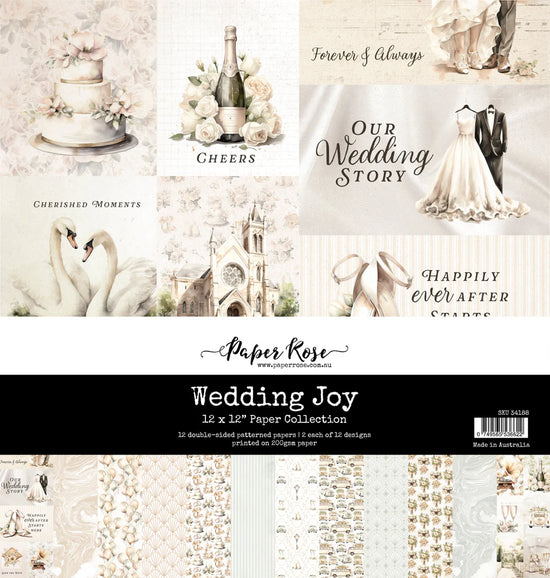 Paper Rose Wedding Joy 12x12 Paper Collection