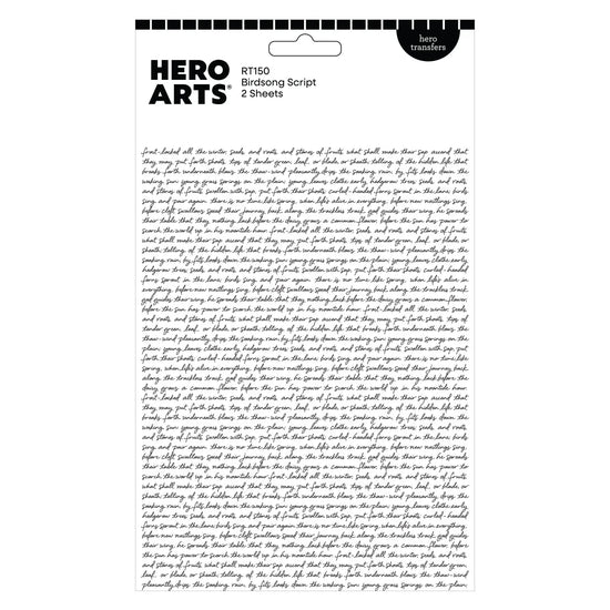 Hero Arts Birdsong Script Hero Transfers