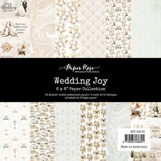 Paper Rose Wedding Joy 6x6 Paper Collection