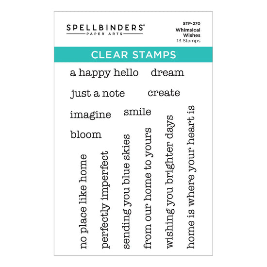 Spellbinders Whimsical Wishes Clear Stamp Set by Vicky Papaioannou